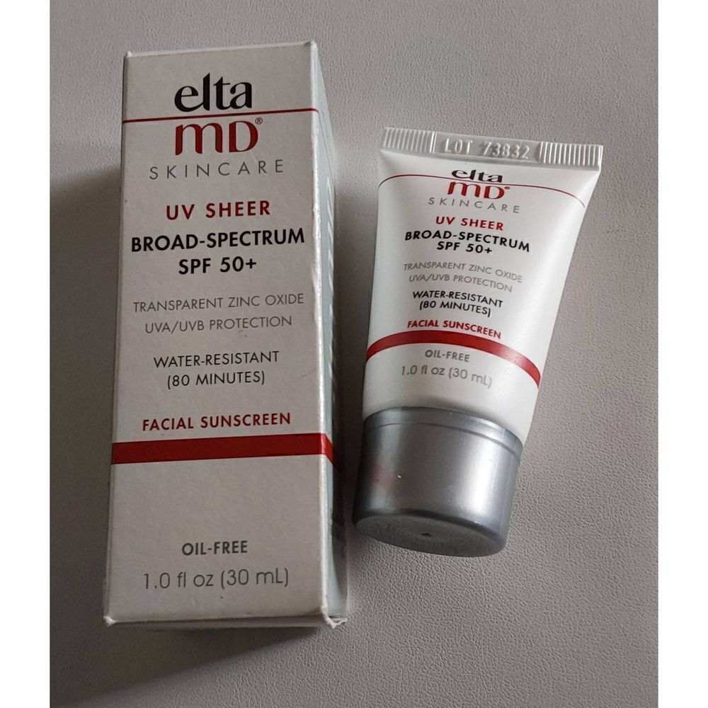 BNIB~Elta MD UV Sheer Broad Spectrum SPF 50+ Facial Sunscreen~1.0 Fl. Oz